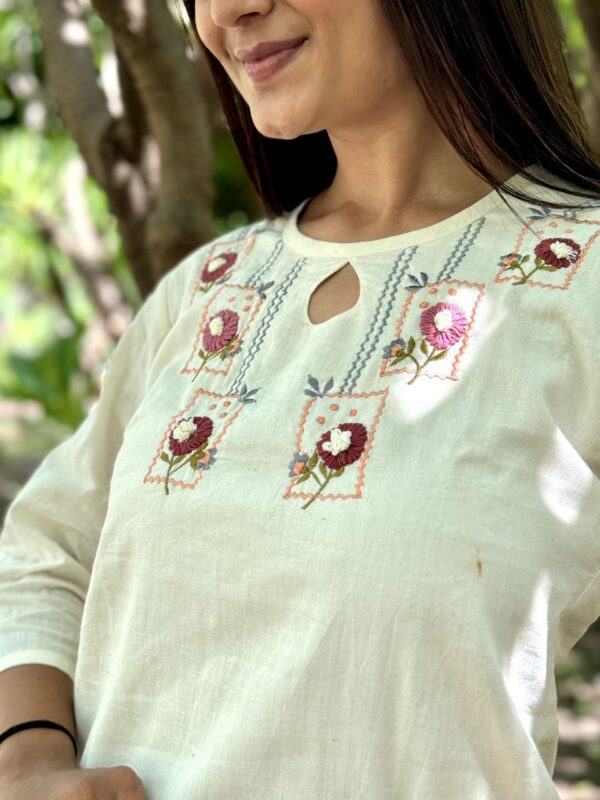 Playful Khadi Cotton Top - Image 3