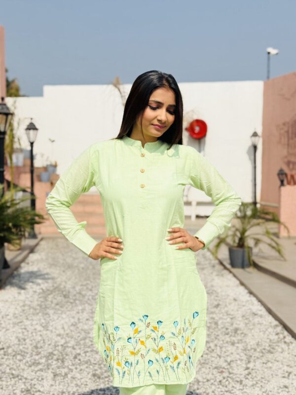 New Arrival Special Wedding Season Collection Colorful Pista Green Co-ord Sets - Image 2
