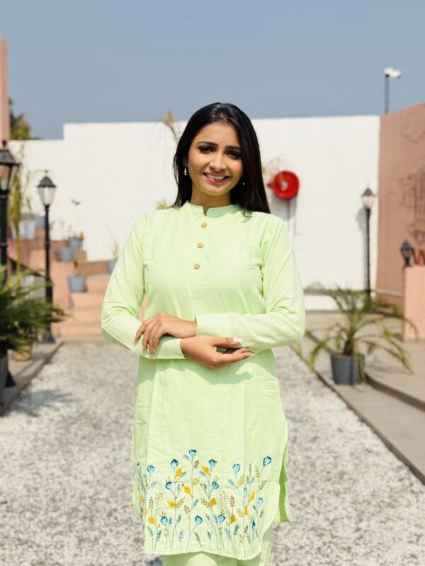 New Arrival Special Wedding Season Collection Colorful Pista Green Co-ord Sets - Image 3