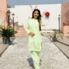 New Arrival Special Wedding Season Collection Colorful Pista Green Co-ord Sets - Image 4