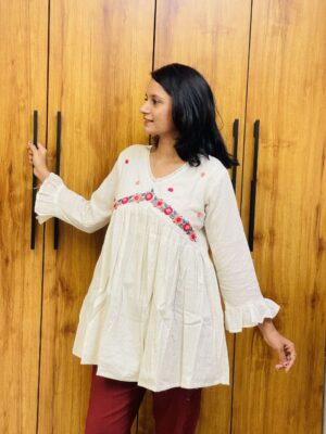 Playful Khadi Cotton Top