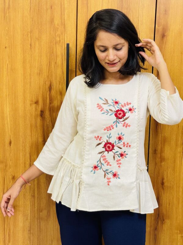 Red Flower Designer Top - Image 5