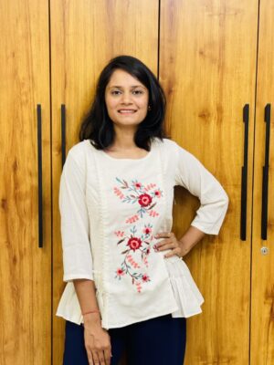 Red Flower Designer Top