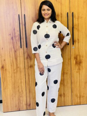 New Black Round Design Co-ord Set
