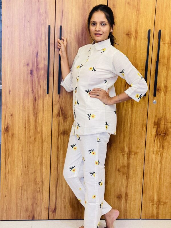 Yellow Flower Designer Blouse - Image 2