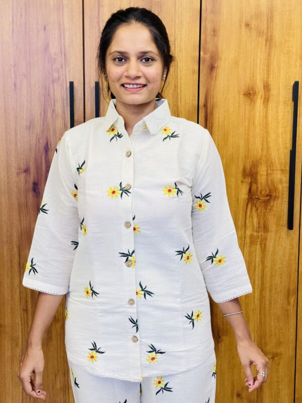 Yellow Flower Designer Blouse - Image 4