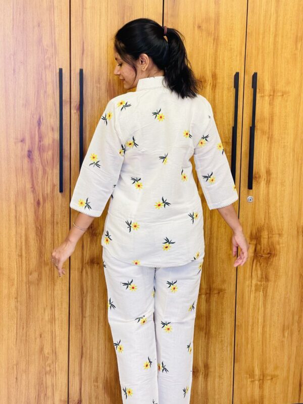 Yellow Flower Designer Blouse - Image 5