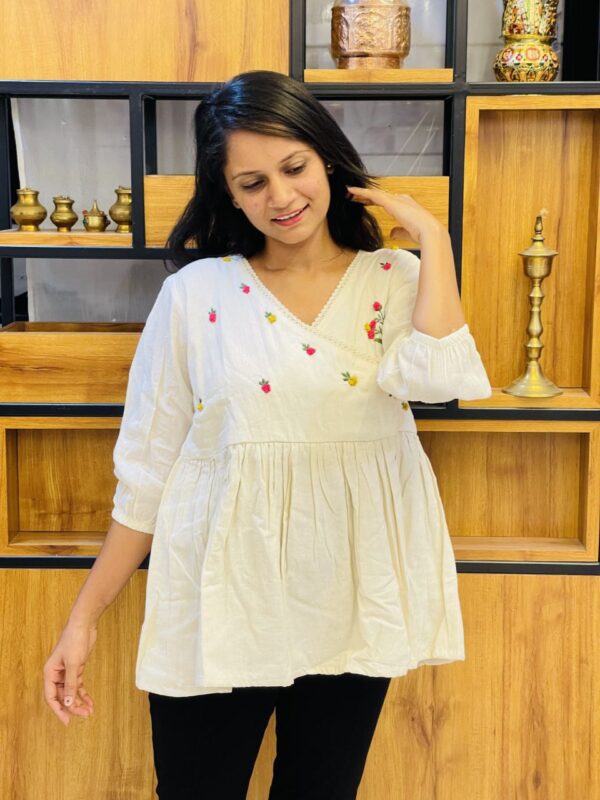 Elegant Khadi Cotton Summer Top - Image 5