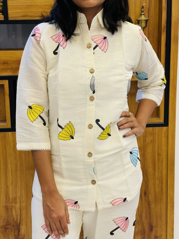 Khadi Cotton Umbrella Design Co Ord Set - Image 4