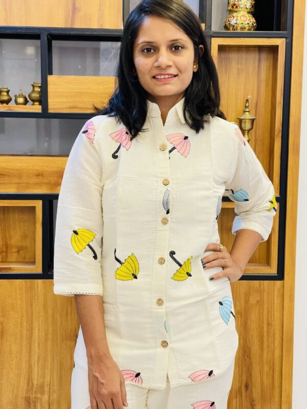 Khadi Cotton Umbrella Design Co Ord Set - Image 6