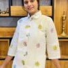 Pure Cotton Khadi Embroidered Co-ord Set - Image 2