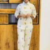 Pure Cotton Khadi Embroidered Co-ord Set - Image 3