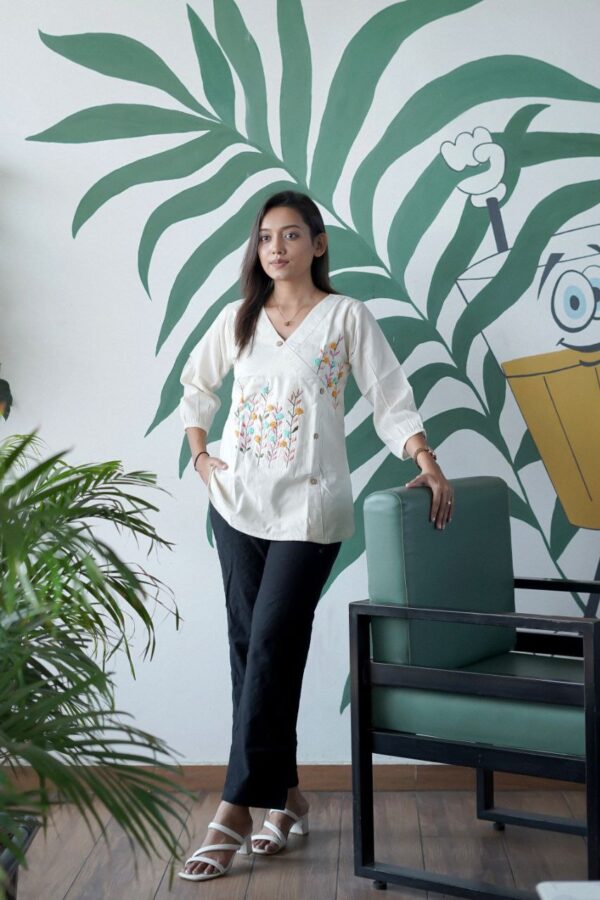 Playful Khadi Cotton Summer Top - Image 3