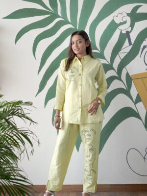 Elegant Handcrafted Khadi Cotton Co Ord Set