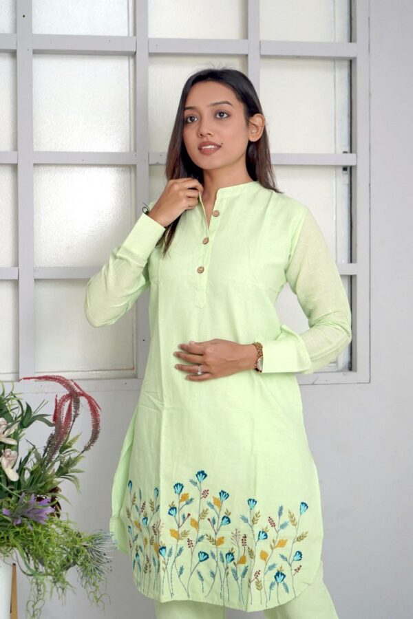 Colorful Pista Green Co-ord Sets - Image 2