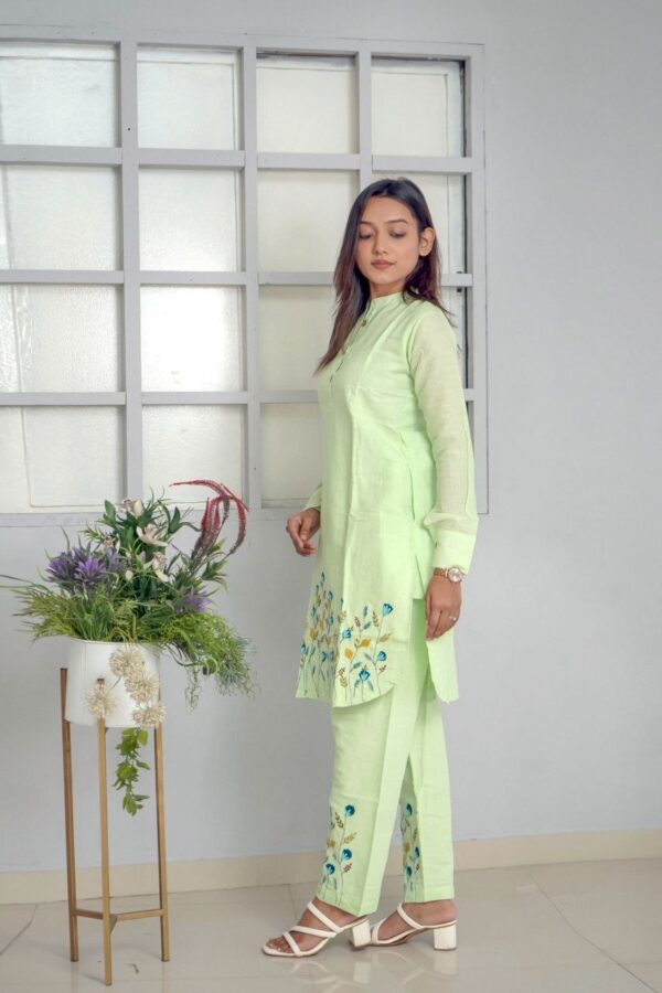 Colorful Pista Green Co-ord Sets - Image 3