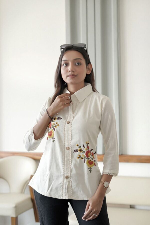 Sunshine Yellow Khadi Cotton Shirt - Image 3