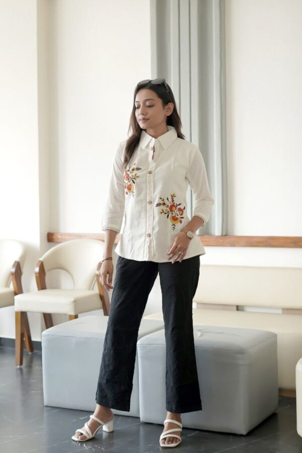 Sunshine Yellow Khadi Cotton Shirt - Image 4