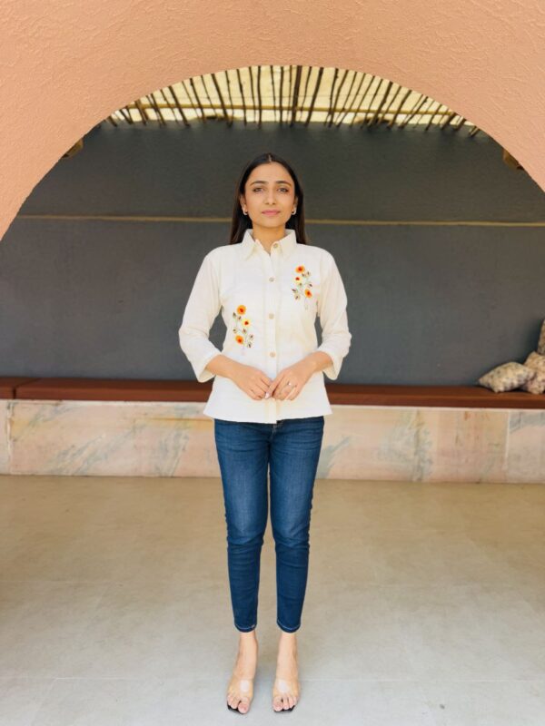 Sunshine Yellow Khadi Cotton Shirt - Image 3
