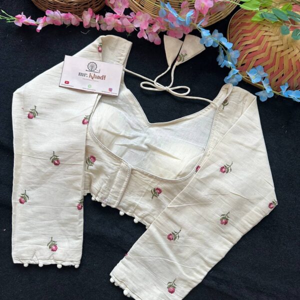 Pure Camric Khadi Cotton Blouse - Image 2