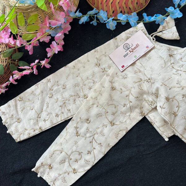 Elegant Pure Camric Khadi Cotton Blouse - Image 3