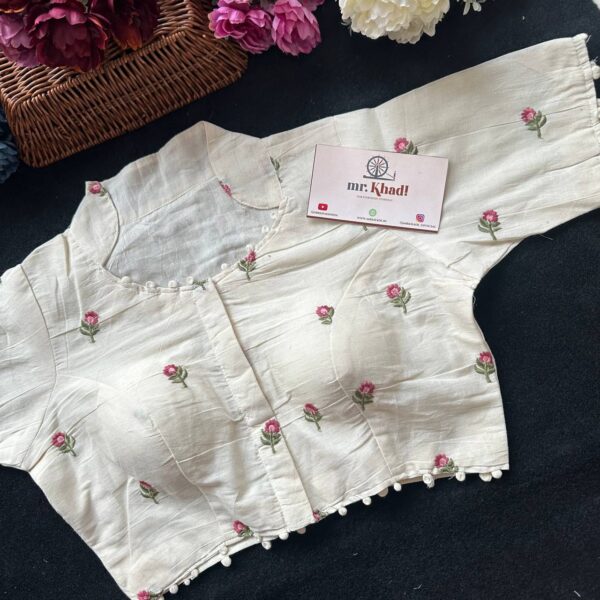 Elegant Pure Camric Khadi Cotton Blouse