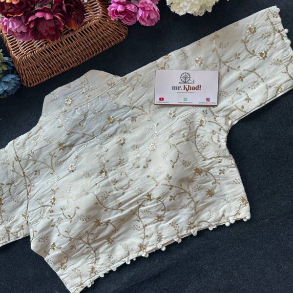 Pure Camric Khadi Cotton Blouse - Image 2