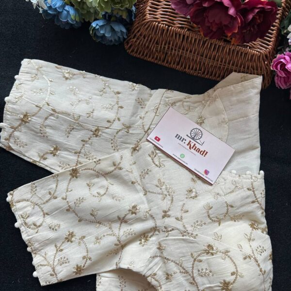 Pure Camric Khadi Cotton Blouse - Image 3