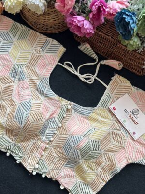 Elegant Pure Camric Cotton Diable Blouse