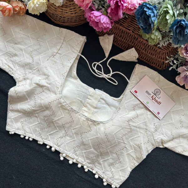 Pure Camric Cotton Diable Blouse - Image 3