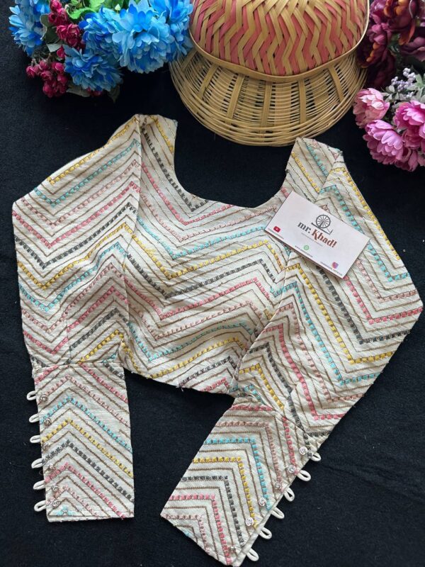Elegant Pure Khadi Cotton Blouse