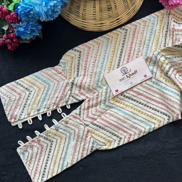 Elegant Pure Khadi Cotton Blouse - Image 3