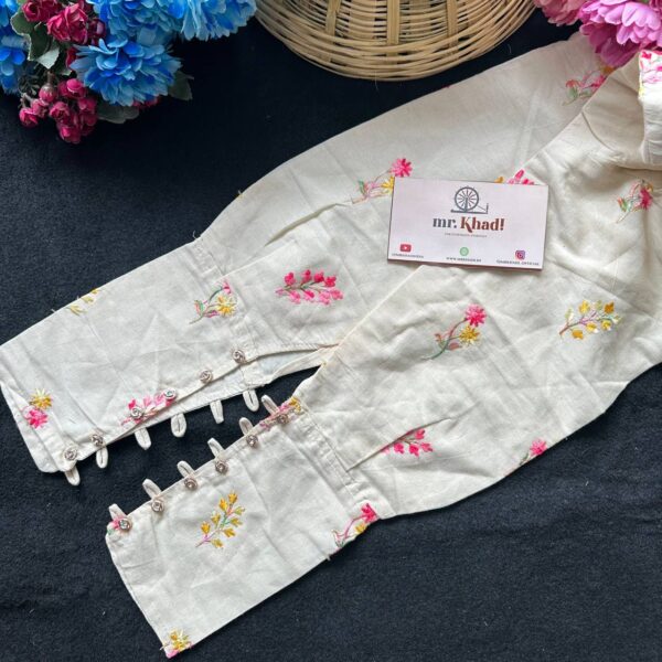 Elegant Pure Camric Khadi Cotton Blouse - Image 3