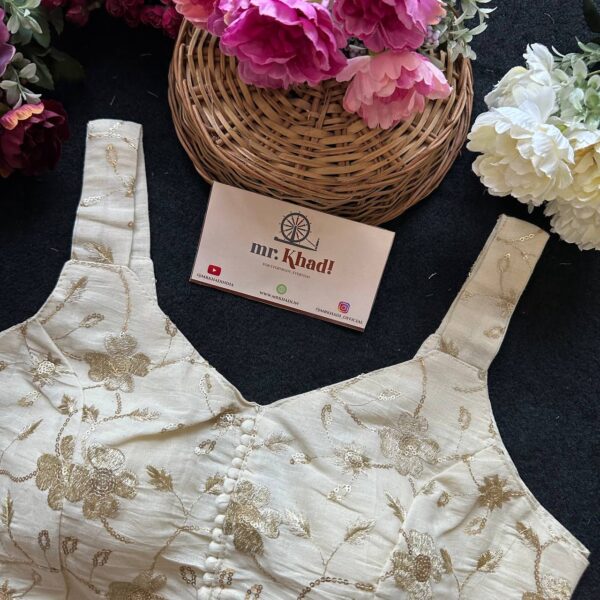 Camric Sleeveless Golden Work Blouse - Image 2