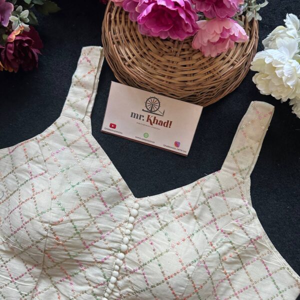 Camric Sleeveless Dyeable Blouse Fabric - Image 2