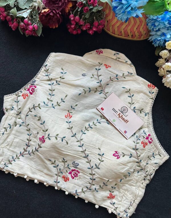 Premium Stretchable Khadi Blouse - Image 2