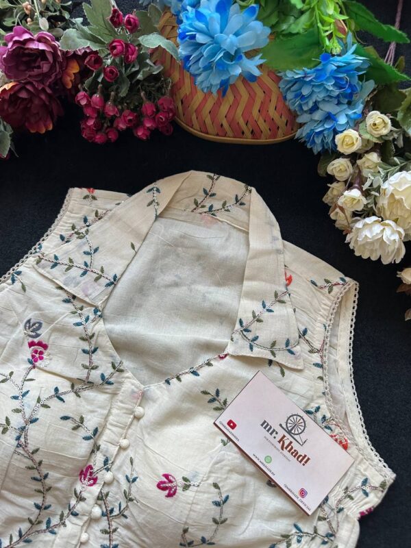 Premium Stretchable Khadi Blouse - Image 3