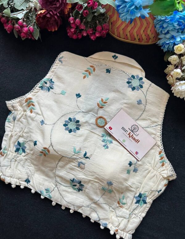 Elegant Khadi Cotton Blouse - Image 2