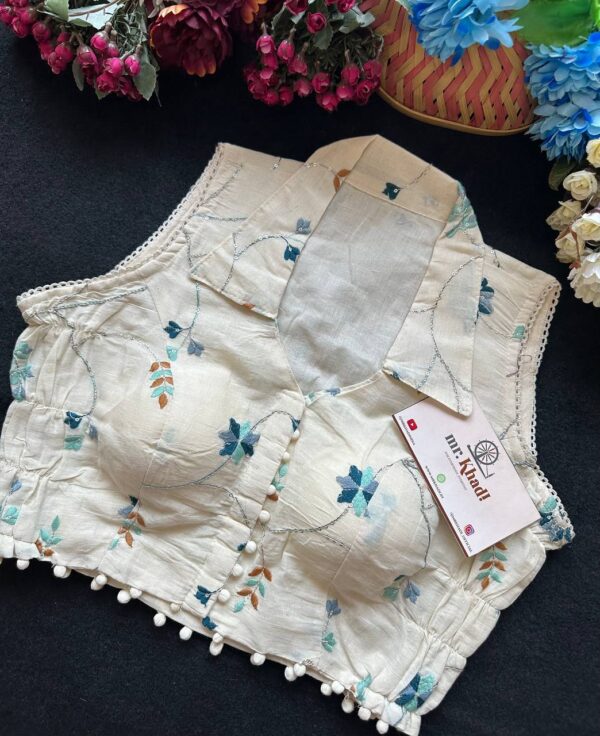 Elegant Khadi Cotton Blouse