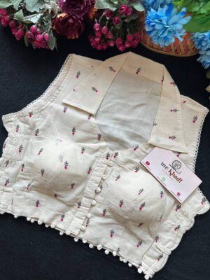 Designer Pink Flower Blouse