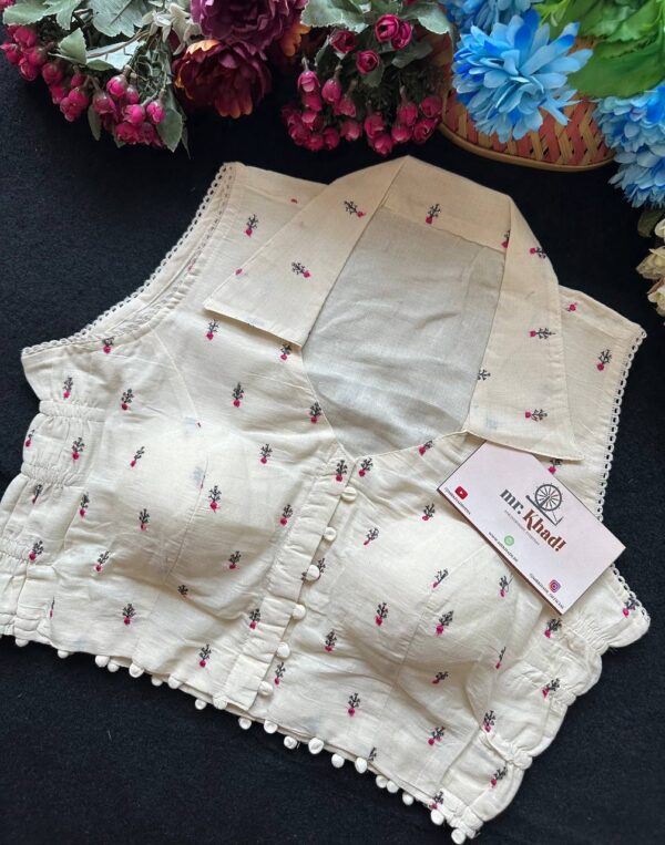 Designer Pink Flower Blouse