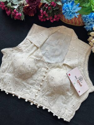 Elegant Stretchable Khadi Blouse