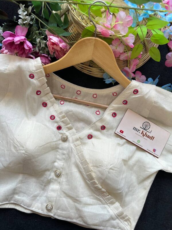 Shreenathji Patchwork Designer Fancy Mirror Work Blouse - Image 3