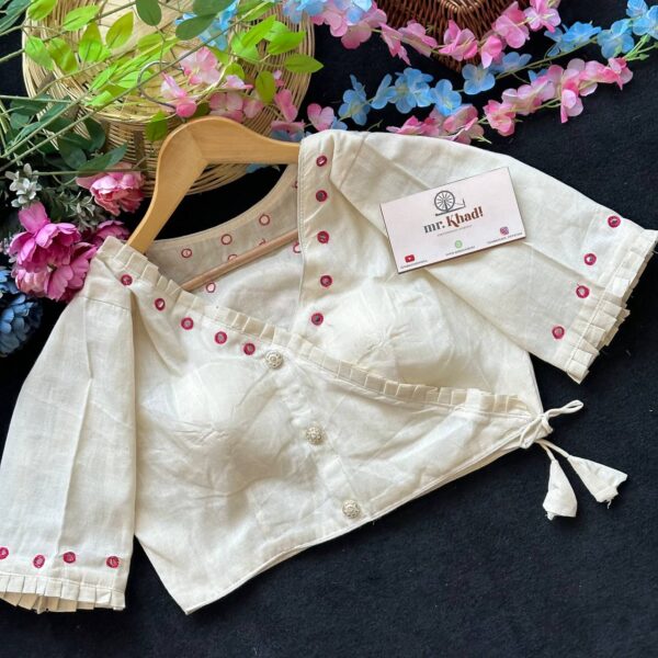 Shreenathji Patchwork Designer Fancy Mirror Work Blouse - Image 4