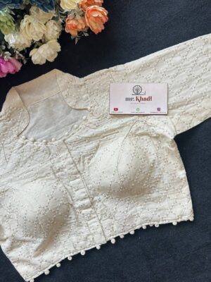 Pure Camric Khadi Cotton Blouse