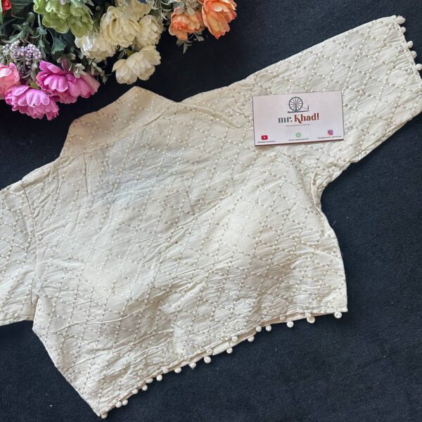 Pure Camric Khadi Cotton Blouse - Image 2