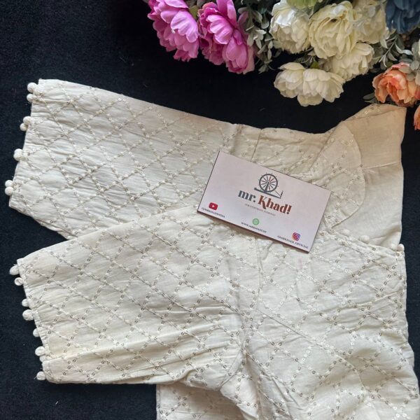Pure Camric Khadi Cotton Blouse - Image 3