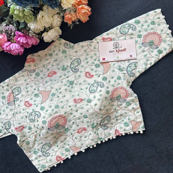 Elegant Cotton Designer Blouse - Image 2