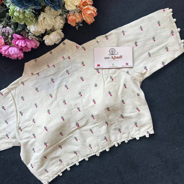 Elegant Pink Designer Blouse - Image 3
