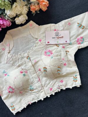 Pure Camric Khadi Cotton Desginer Blouse